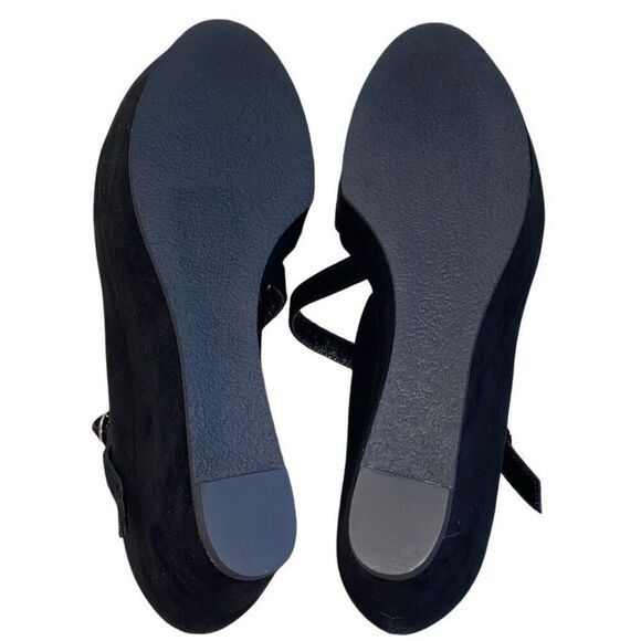 Robert Clergerie Paris NWOB Suade Platform Peep-Toe Mary Janes Romantic Goth Sz7 - Picture 7 of 9